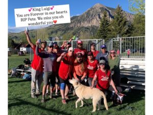 WE LOVW YOU LUIGI We have a 6:30 game we hope to win in honor of Pete. He is sorely missed by all of us and The Talk of the Town team 💕